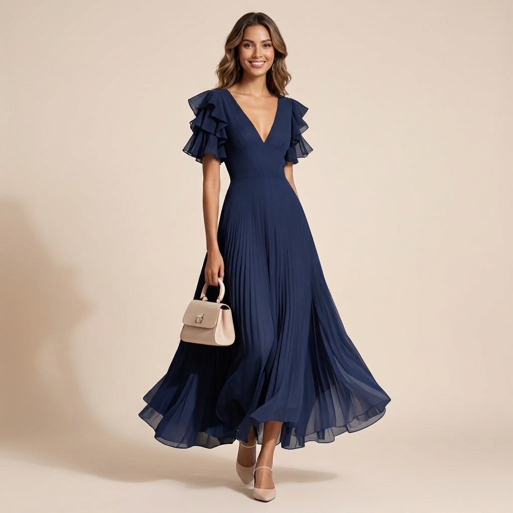 Marguerite Pleated Maxi Dress