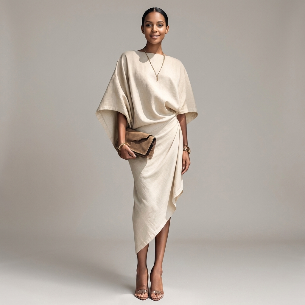 Farrah Batwing Sleeve Midi Dress
