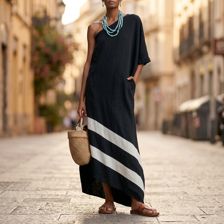 Dahlia One Shoulder Maxi Dress