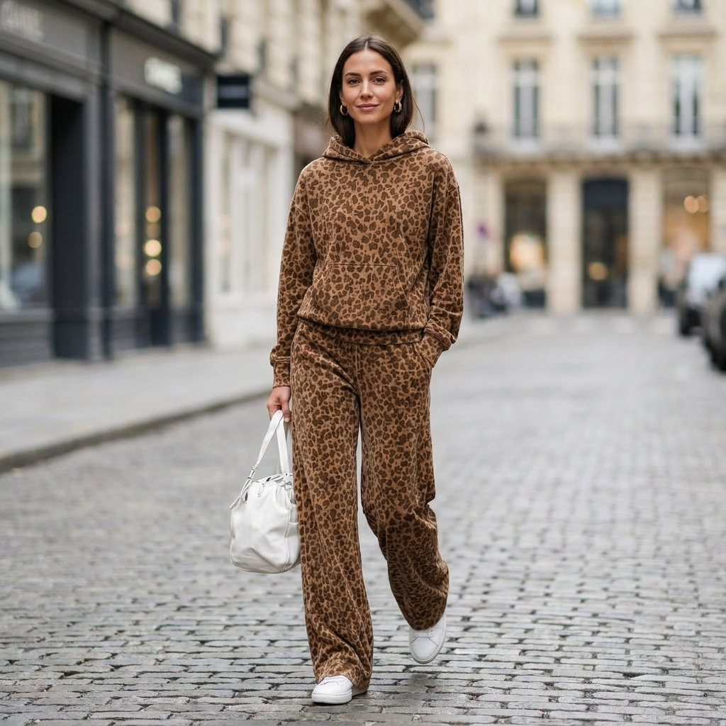 Marlowe Leopard Print Sweatsuit