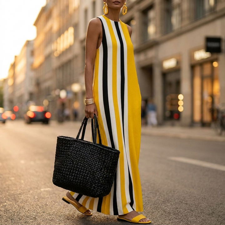 Zora Striped Pocket Maxi Dress