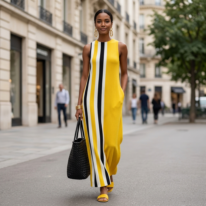 Zora Striped Pocket Maxi Dress