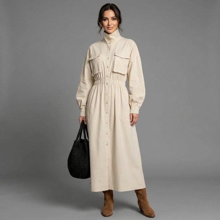 Harriet Flap Pocket Shirt Dress
