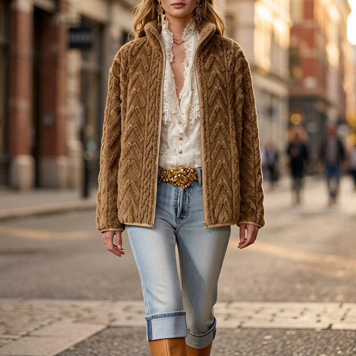 Rosalyn Textured Fleece Jacket