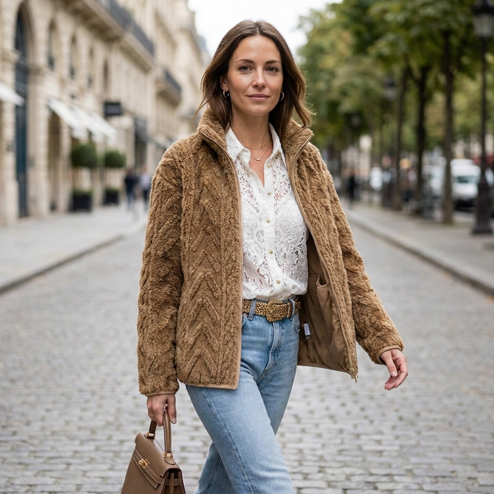 Rosalyn Textured Fleece Jacket