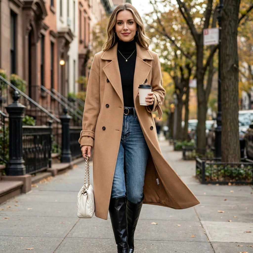Noelle Double Breasted Wool Coat