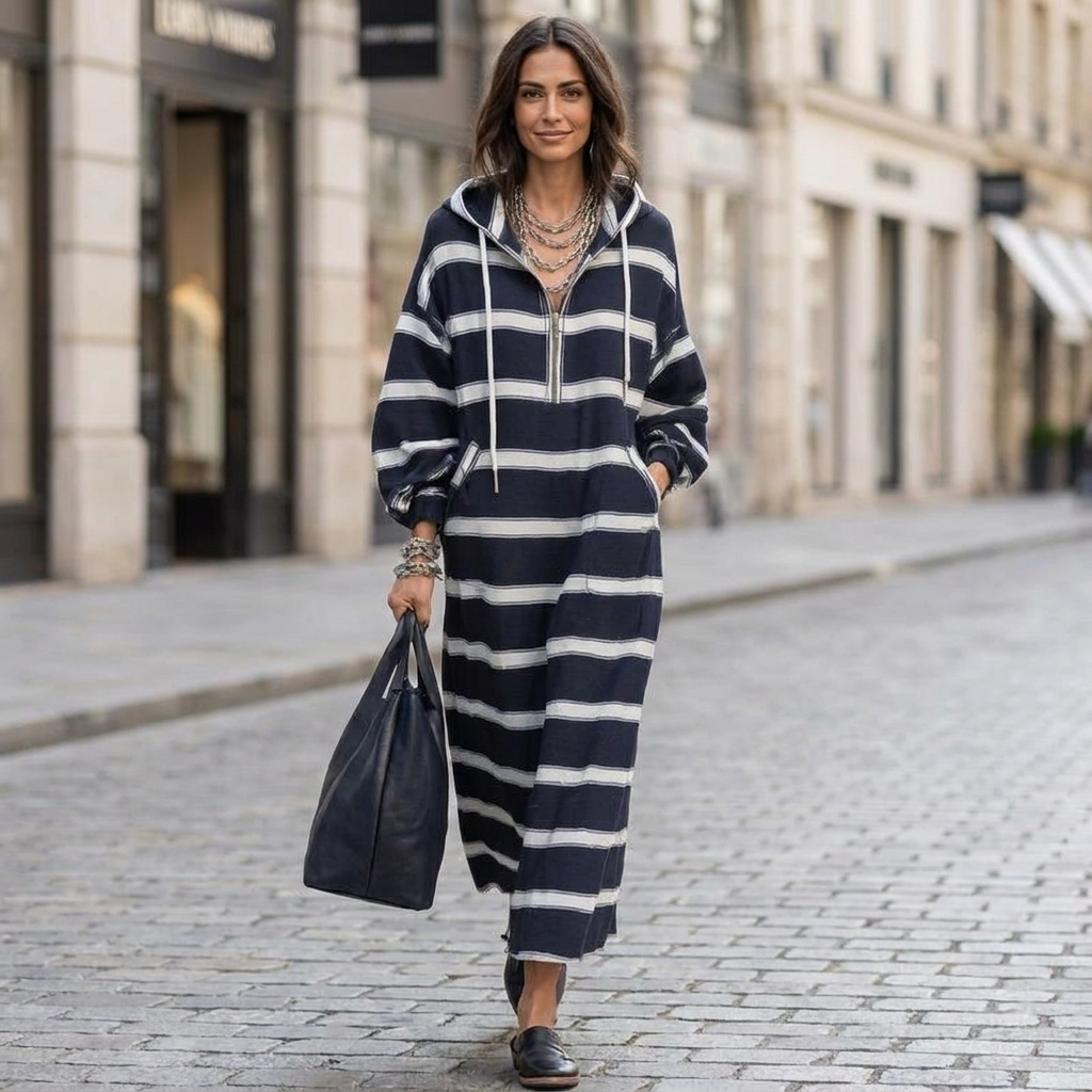 Odessa Half Zip Hoodie Dress