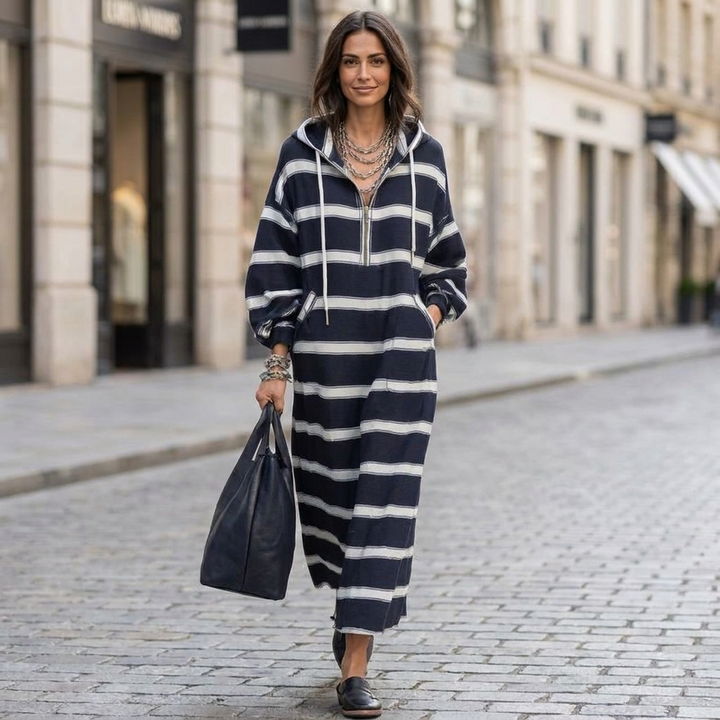 Odessa Half Zip Hoodie Dress