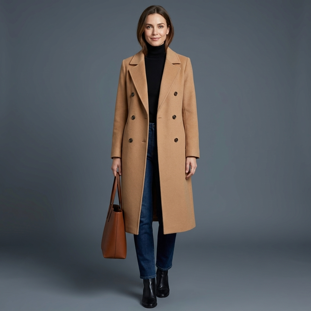 Noelle Double Breasted Wool Coat
