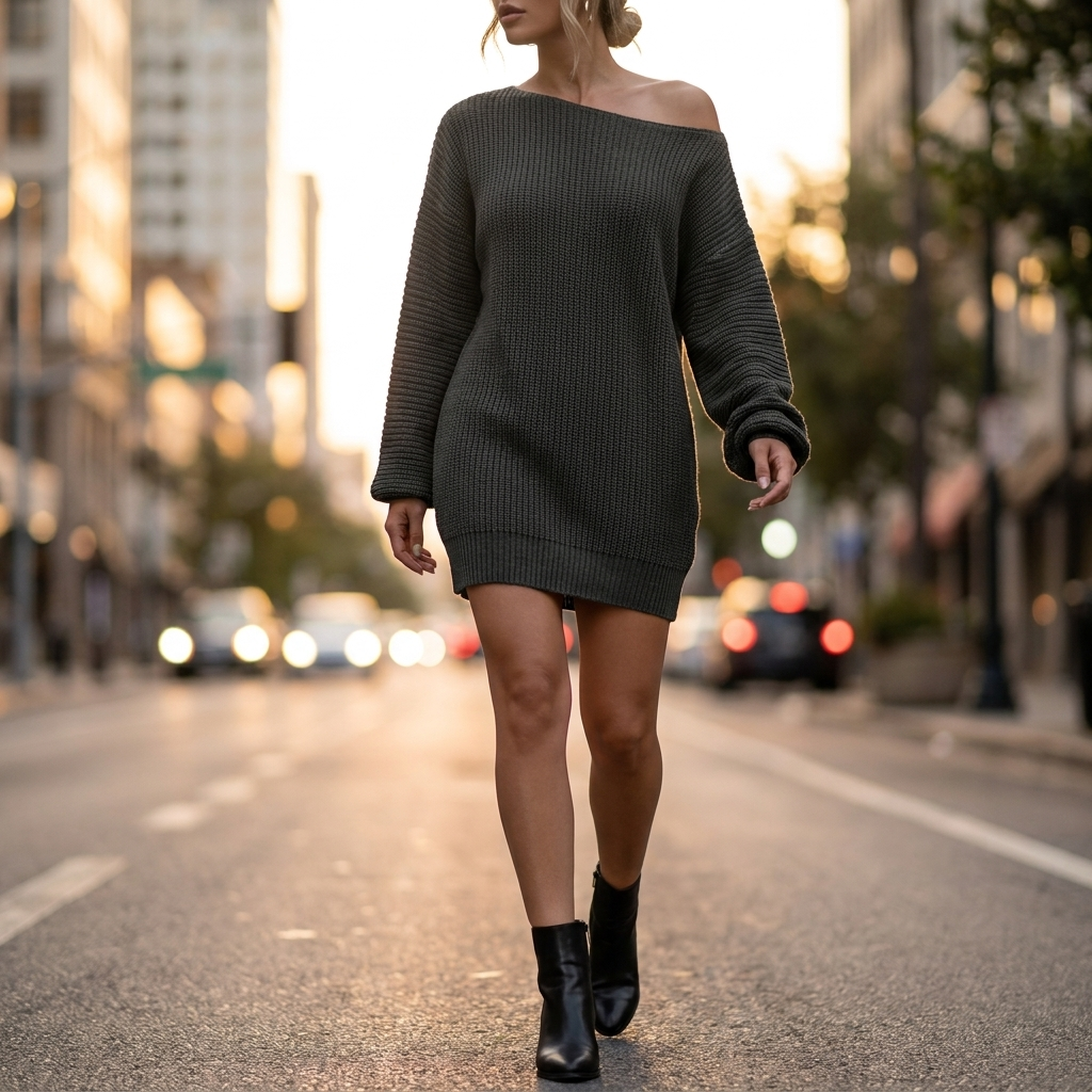 Amelie Off Shoulder Sweater Dress