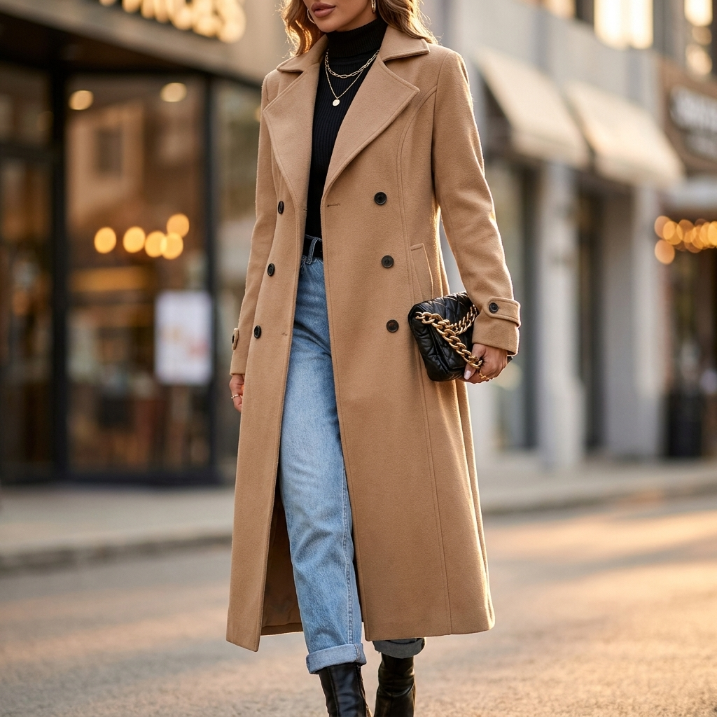Thea Double Breasted Wool Coat