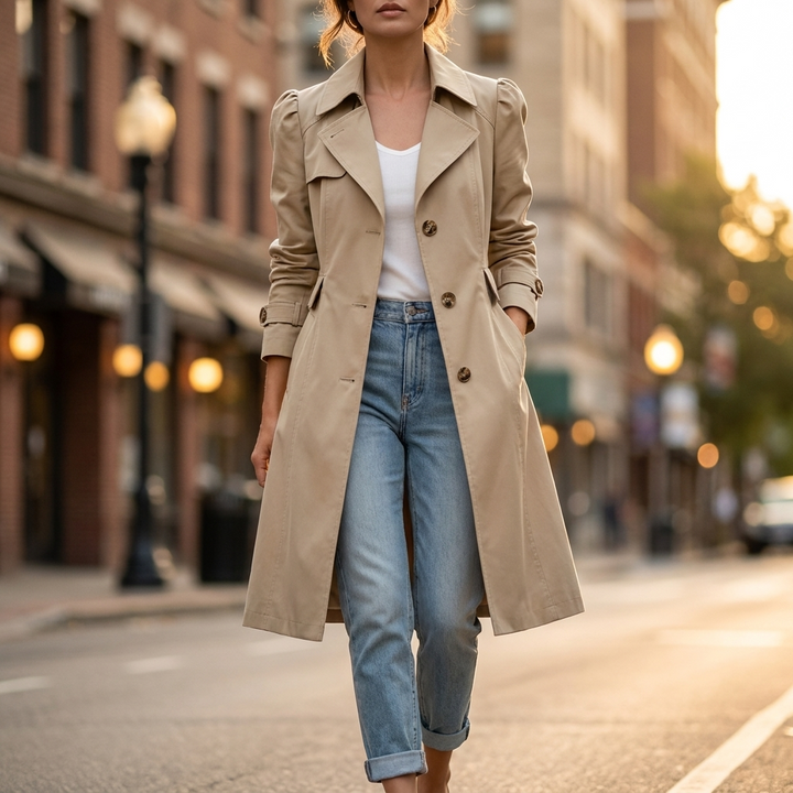 Emmeline Notched Lapel Trench