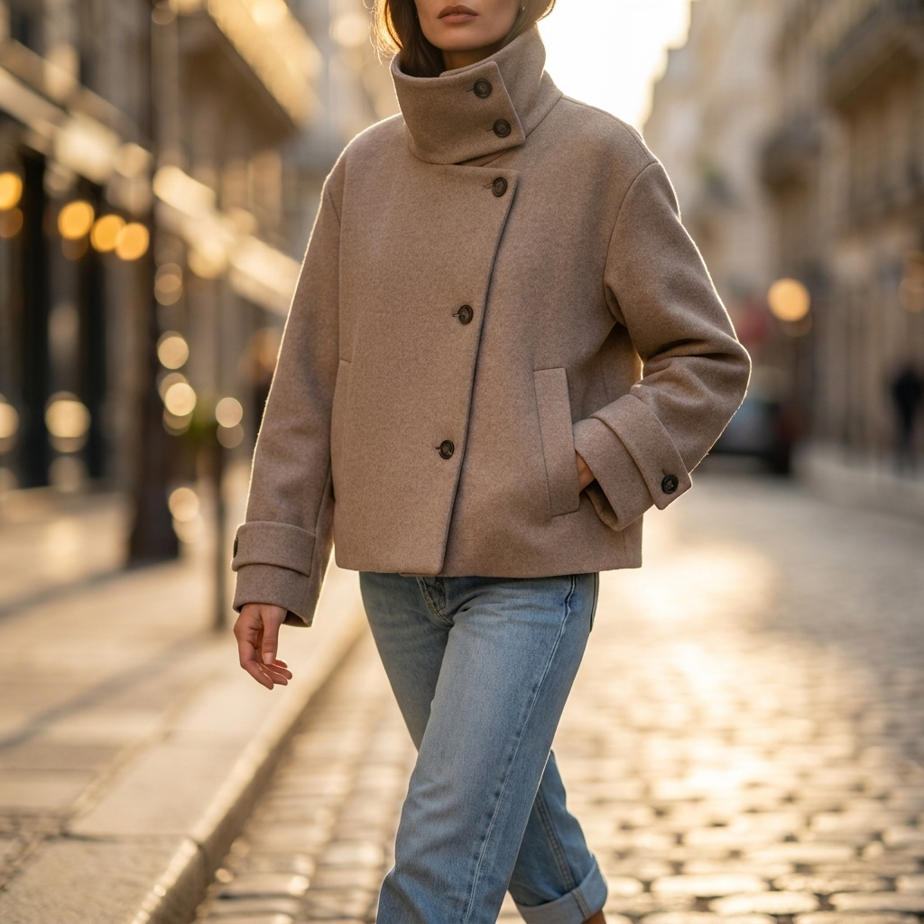 Isolde Funnel Collar Jacket