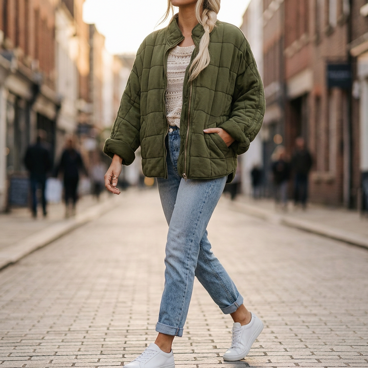 Marchetti Quilted Bomber Jacket