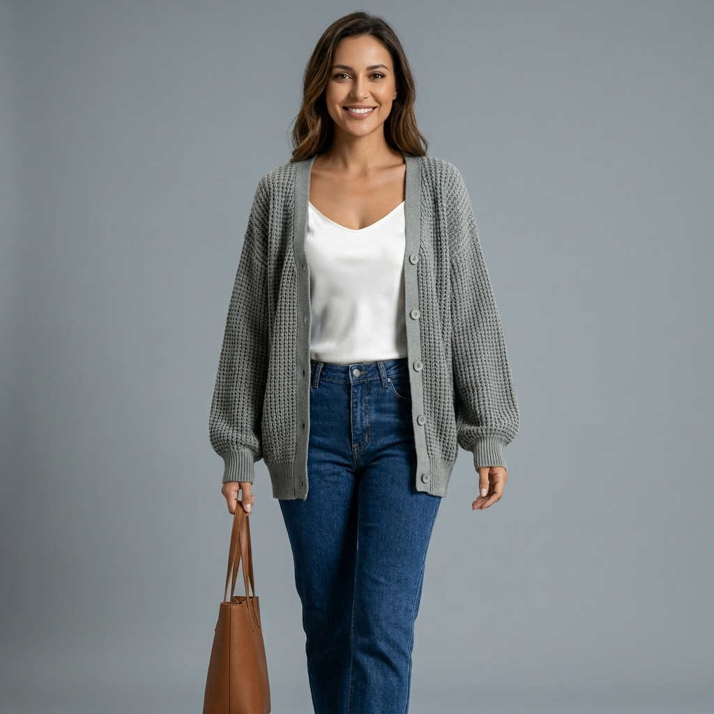 Maren Waffle Knit Cardigan