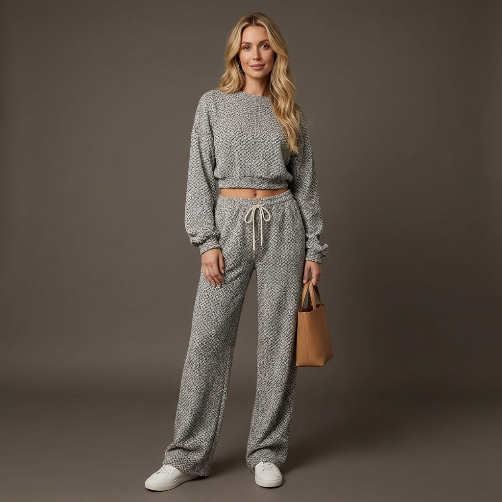 Marisette Cropped Knit Set