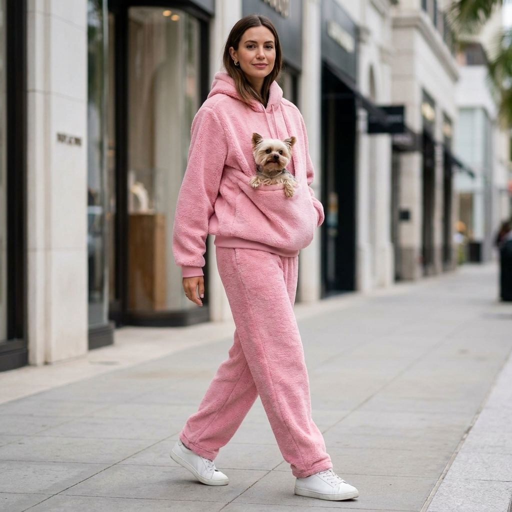 Halina Pet Pocket Hoodie Set