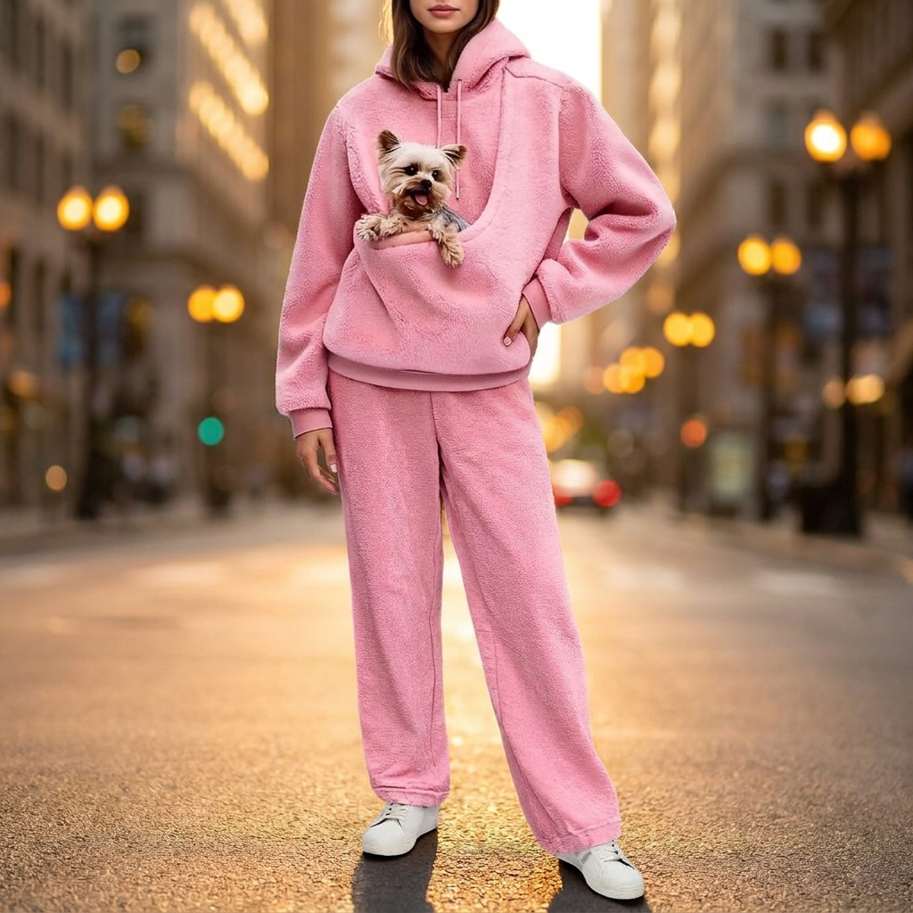Halina Pet Pocket Hoodie Set