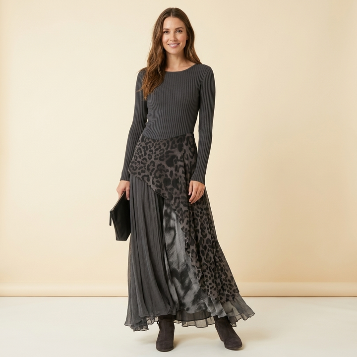 Genevra Ribbed Knit Dress