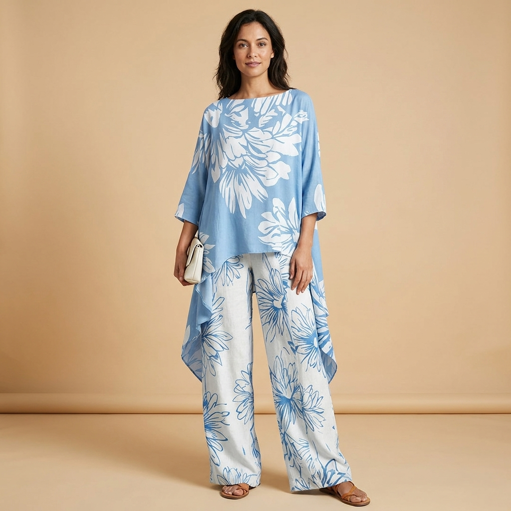 Celeste Asymmetric Hem Set