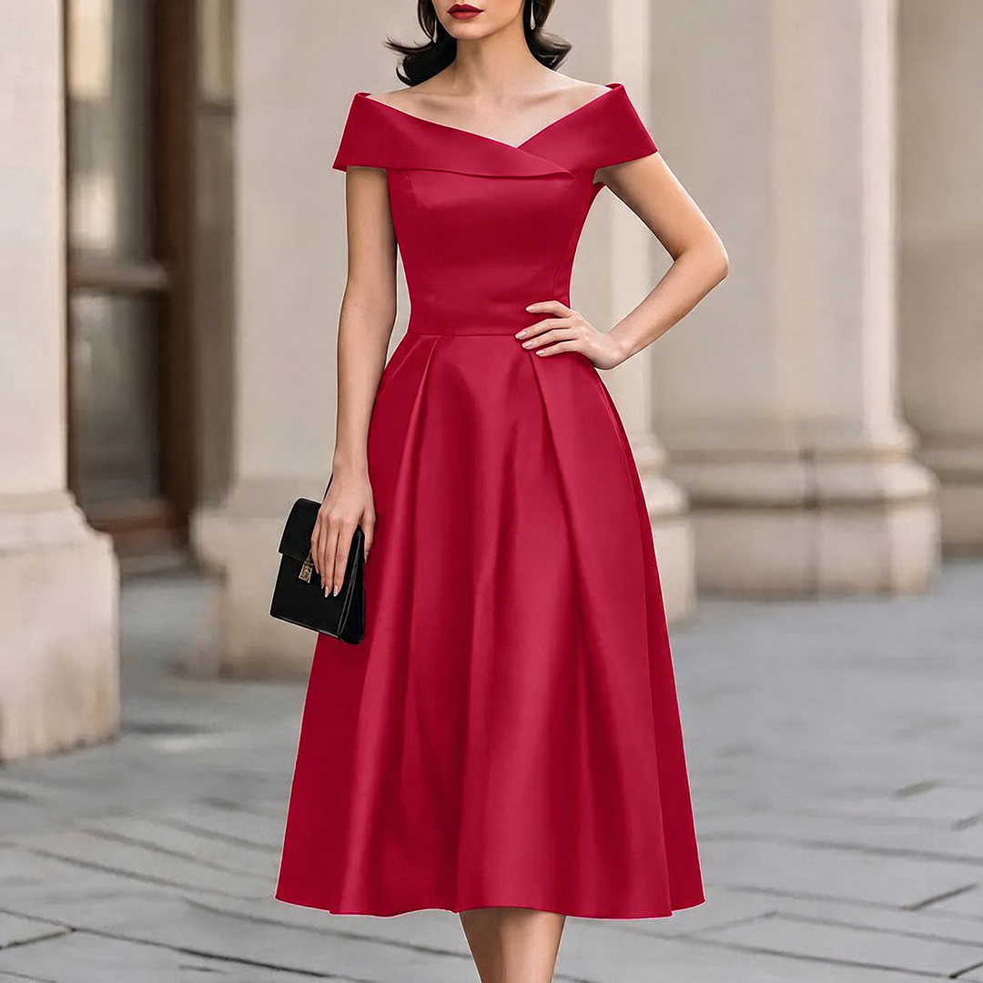Liora Off Shoulder Midi Dress