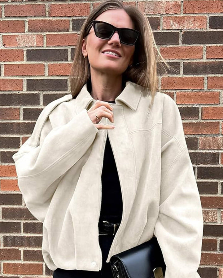 Ondine Suede Bomber Jacket