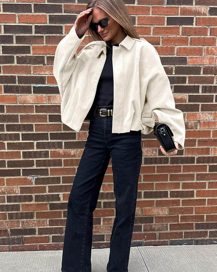 Ondine Suede Bomber Jacket