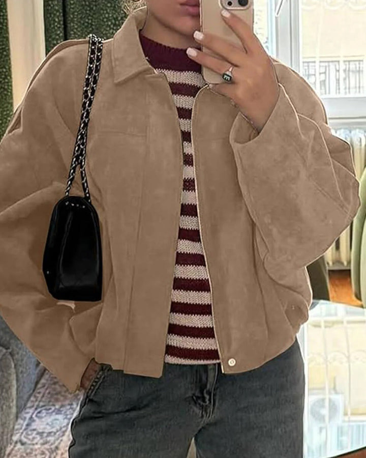 Ondine Suede Bomber Jacket