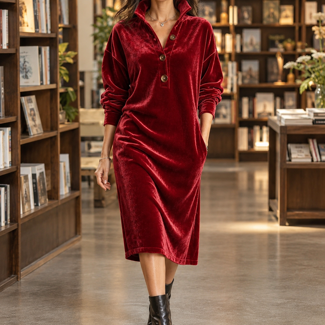Amara Velvet Midi Dress