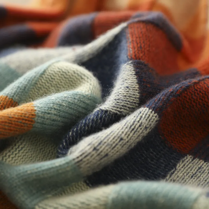 Isla Patchwork Turtleneck Sweater