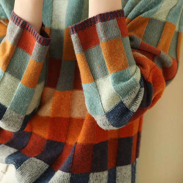 Isla Patchwork Turtleneck Sweater