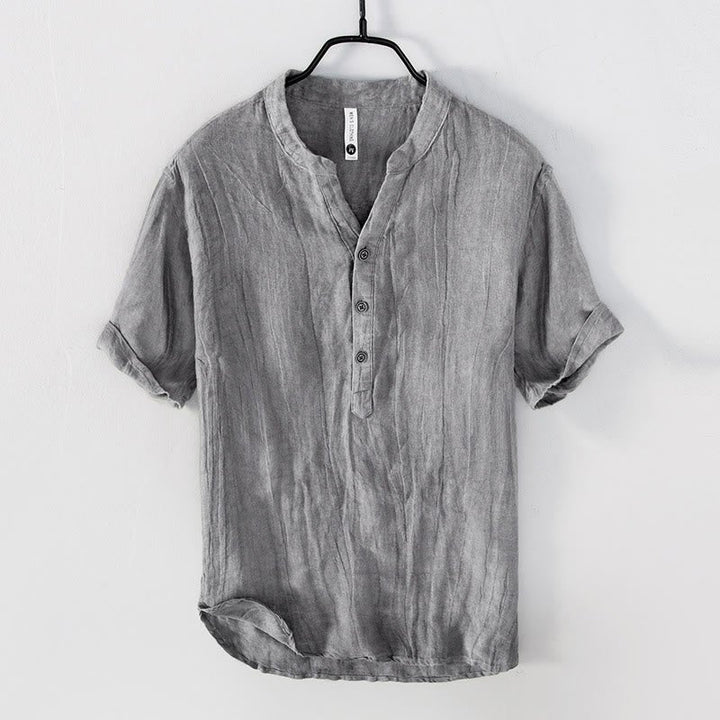 Malaga Half Button Stand Collar Shirt
