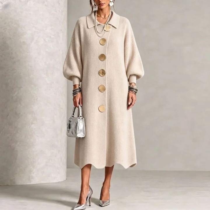 Isadora Button Front Sweater Dress