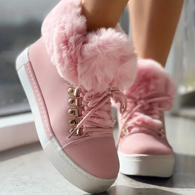 Madeline Fuzzy Ankle Boots