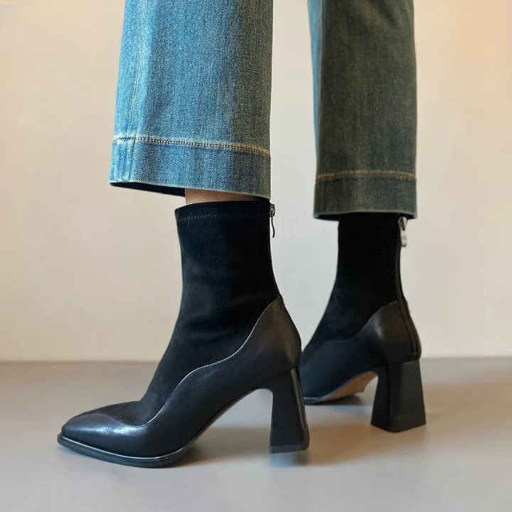 Petronella Square Toe Boots
