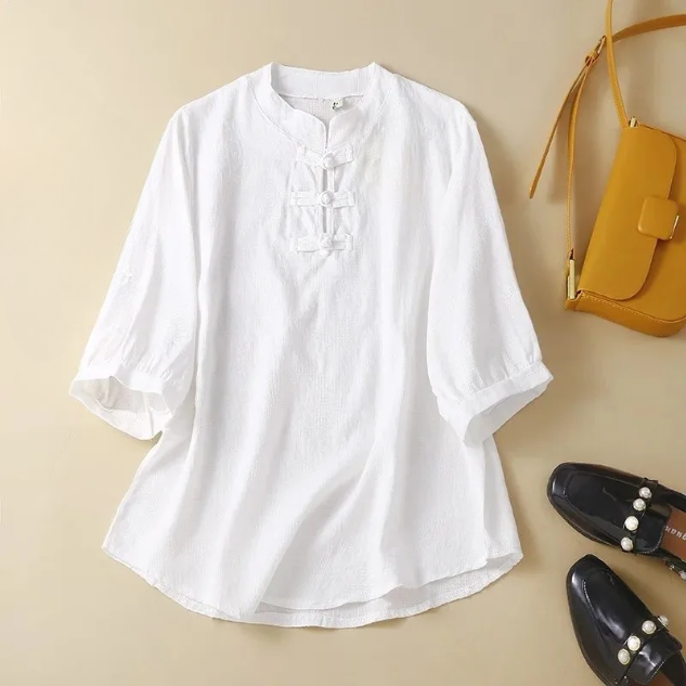 Anabella Summer Linen Blouse