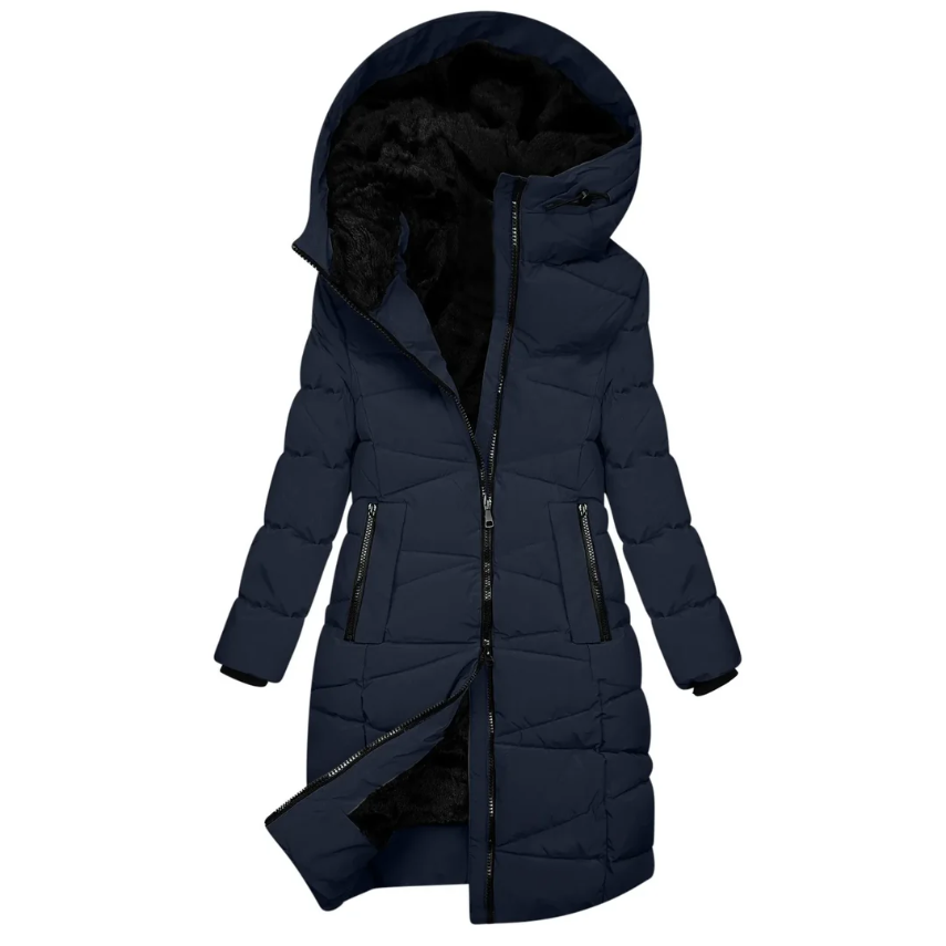 Patricia Long Quilted Hooded Coat