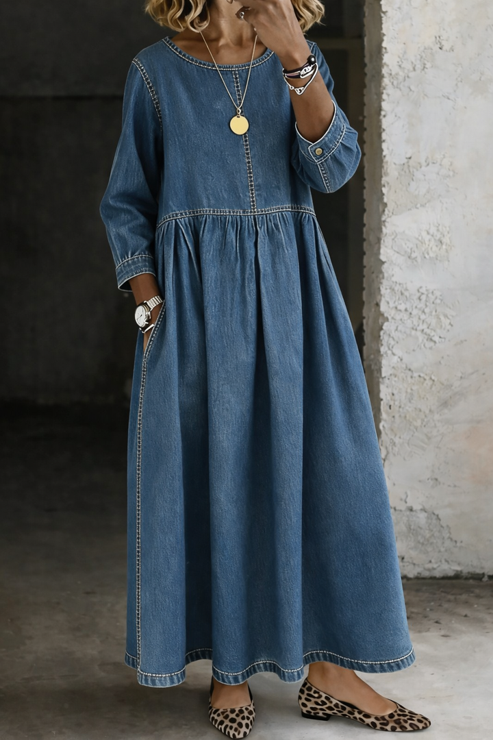 Louella Gathered Waist Maxi Dress