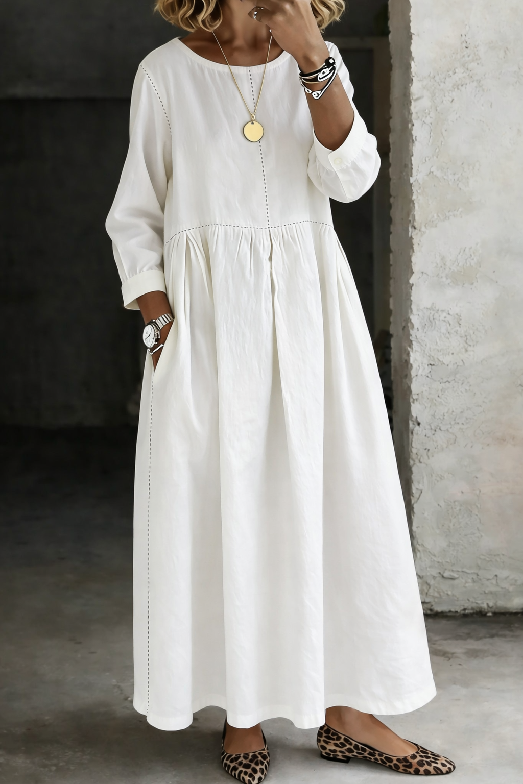 Louella Gathered Waist Maxi Dress