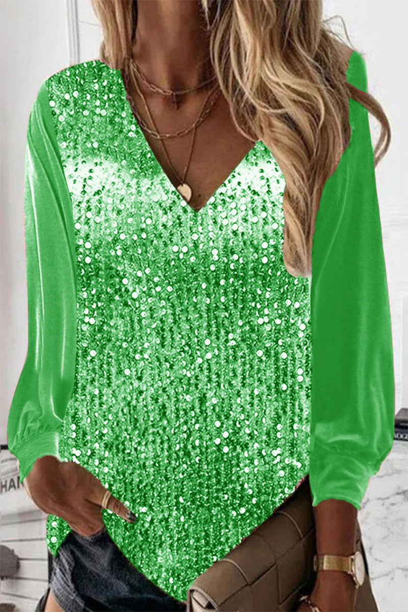 Vesper Sequin Neck Blouse