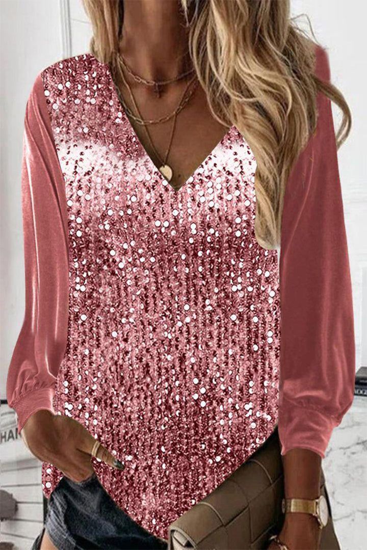 Vesper Sequin Neck Blouse
