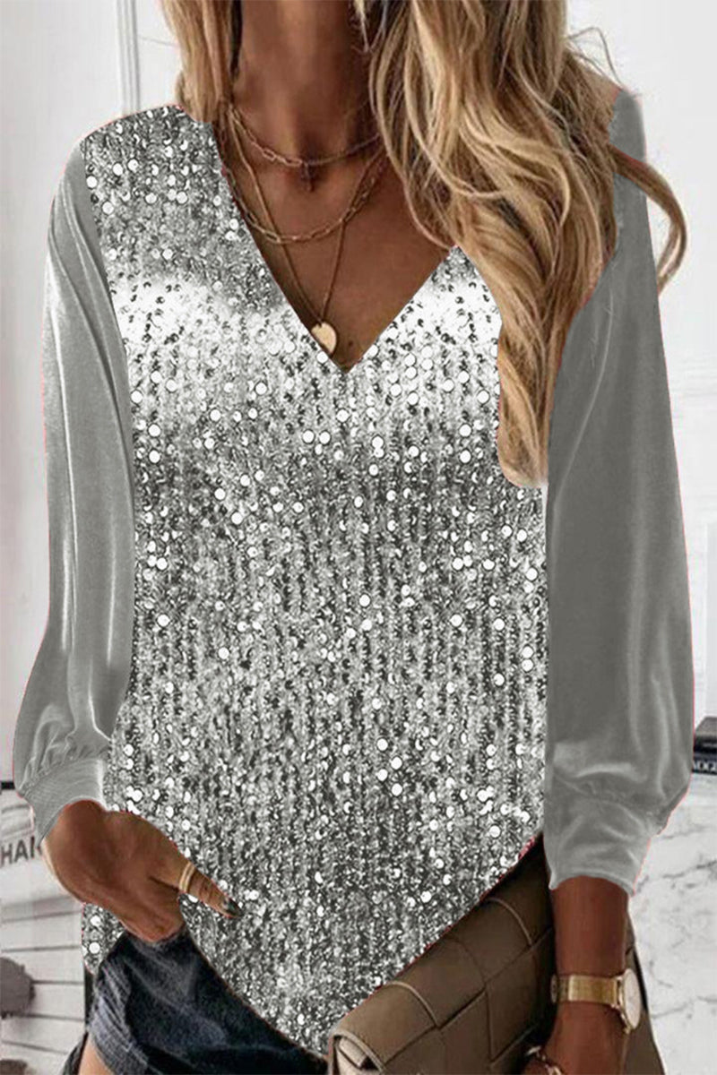 Vesper Sequin Neck Blouse
