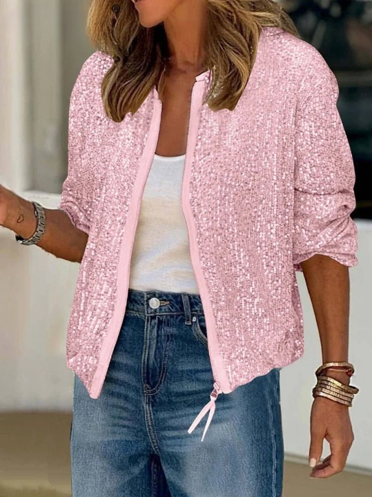 Marceau Sequin Bomber Jacket