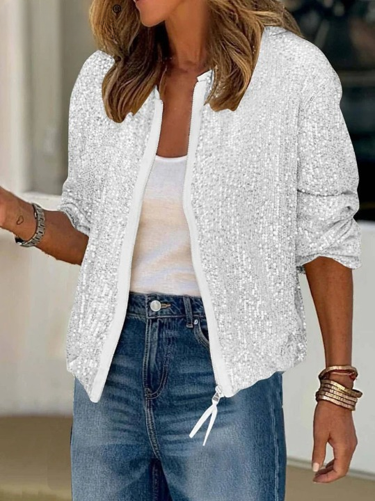 Marceau Sequin Bomber Jacket