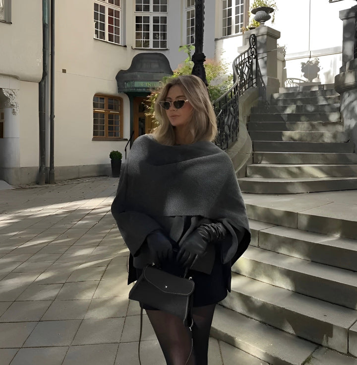 Marlow Asymmetrical Hem Poncho