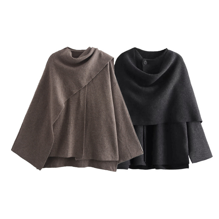 Marlow Asymmetrical Hem Poncho