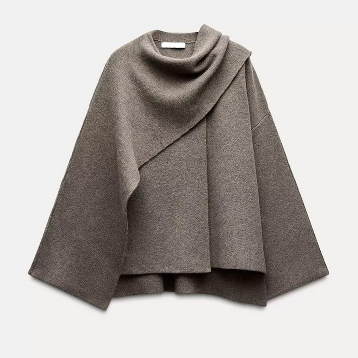 Marlow Asymmetrical Hem Poncho