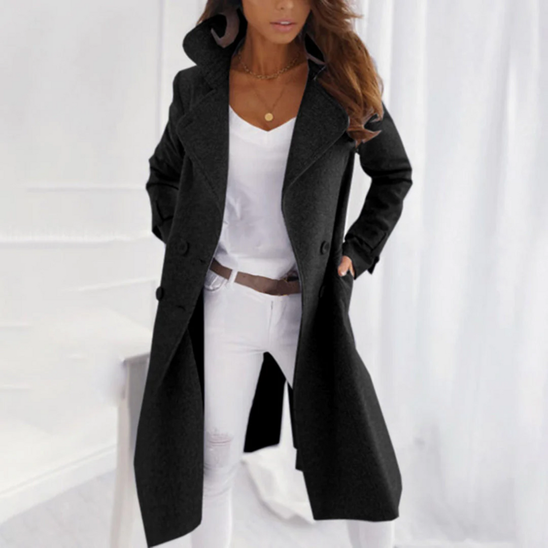 Rosamund Turned Up Collar Coat