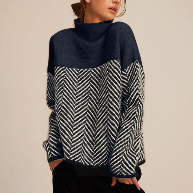 Aurora Herringbone Knit Sweater
