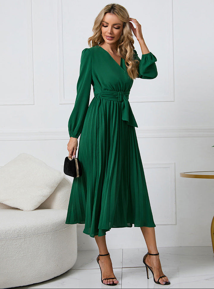 Allegra Long Sleeve Midi Wedding Guest Dress